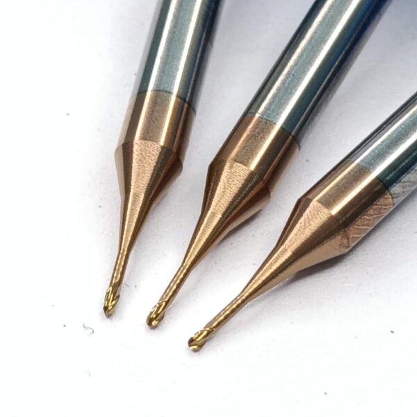 Carbide Long neck ball Nose 45 hrc- 2MRB R0.4xD4x4x50-2f (Rib) - Image 3