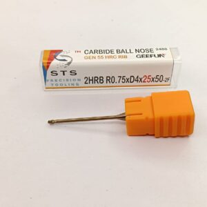 Carbide long neck ball Nose 55 hrc - 2HRB 55-R0.75xD4x25x50-2f