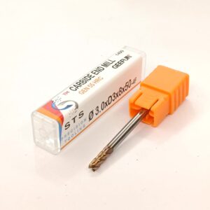 Carbide End Mill 55 Hrc = GEN-4F 3.0xD3x8x50 (55)