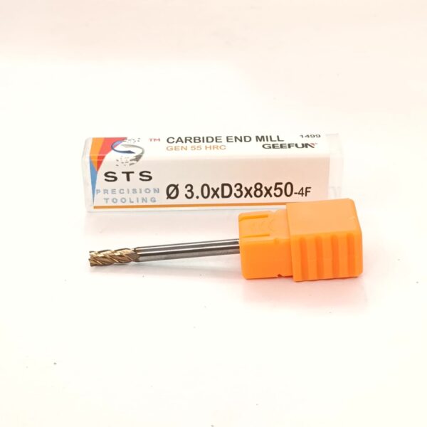 Carbide End Mill 55 Hrc = GEN-4F 3.0xD3x8x50 (55) - Image 7