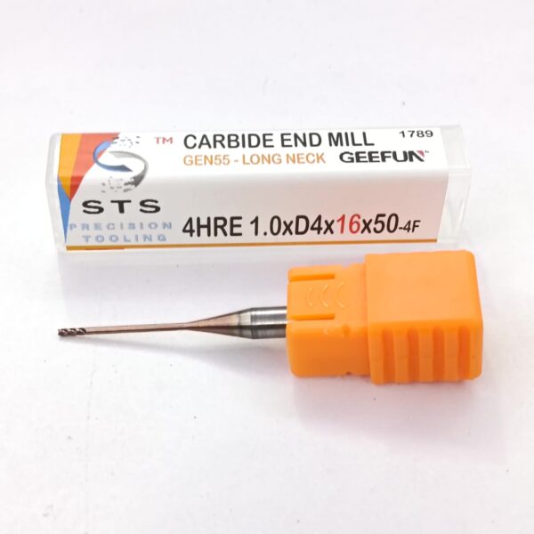 Carbide Long neck End Mill 55 Hrc - 4HRE 55-1.0xD4x16x50-Rib - Image 5