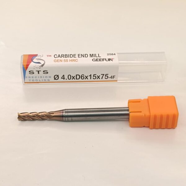Carbide End Mill 55 Hrc GEN-4F 4.0xD6x15x75 - Image 5
