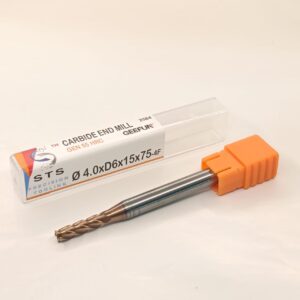 Carbide End Mill 55 Hrc GEN-4F 4.0xD6x15x75