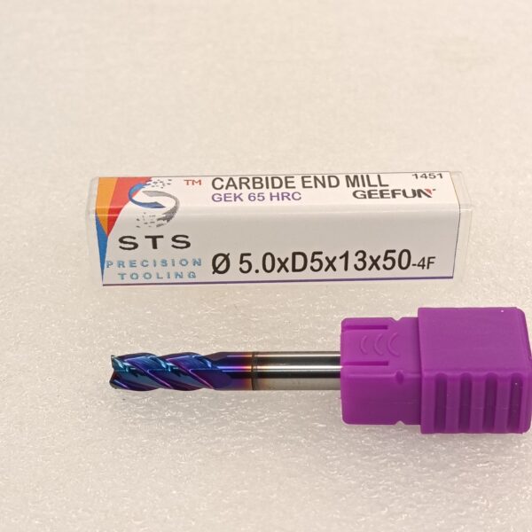 GEK 4f 5.0xD5x13x50-65 hrc carbide End Mill - Image 2