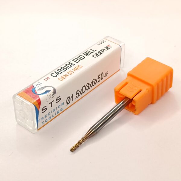Long neck Carbide end mill 4HRE 1.5xD3x6x50-4F - Image 2