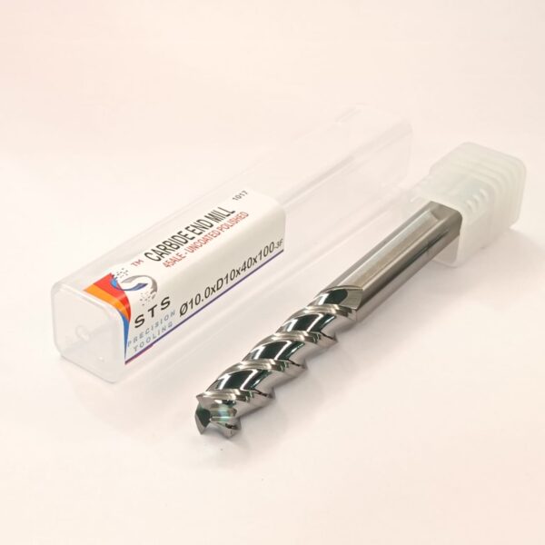 Uncoated End Mill - 45ALE 10.0x40xD10x100-3F fine polished