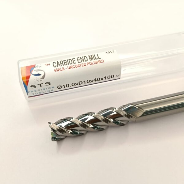 Uncoated End Mill - 45ALE 10.0x40xD10x100-3F fine polished - Image 6
