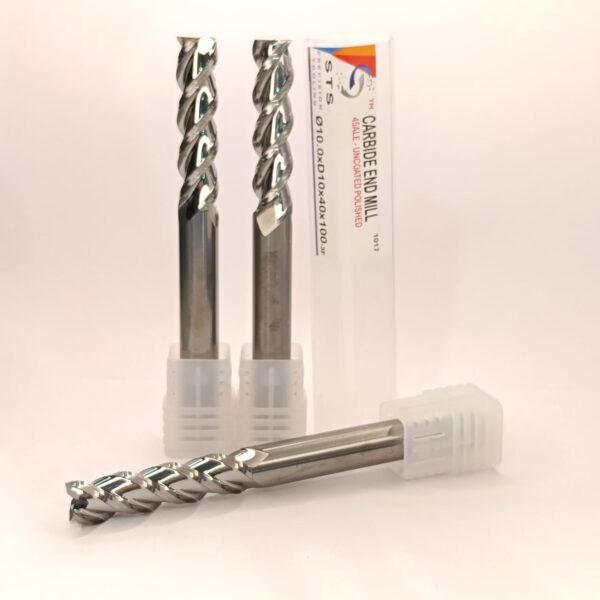 Uncoated End Mill - 45ALE 10.0x40xD10x100-3F fine polished - Image 5