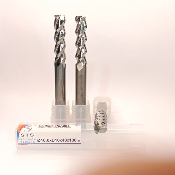 Uncoated End Mill - 45ALE 10.0x40xD10x100-3F fine polished - Image 2