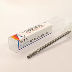 Uncoated End Mill - 45ALE 3.0x12xD3x75-3F Polished