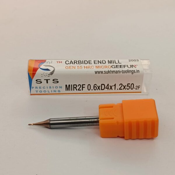 Micro End Mill 55 hrc - MIR2F-55 0.6xD4x1.2x50 - Image 6