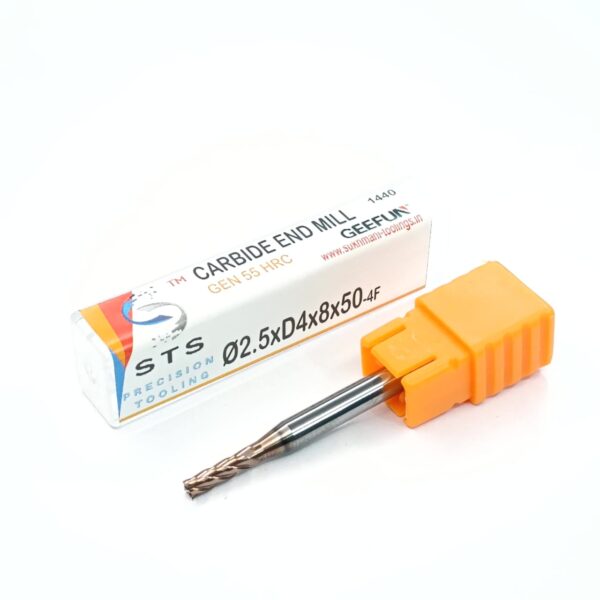 Carbide End Mill 55 hrc - GEN-4F 2.5xD4x8x50 - Image 6