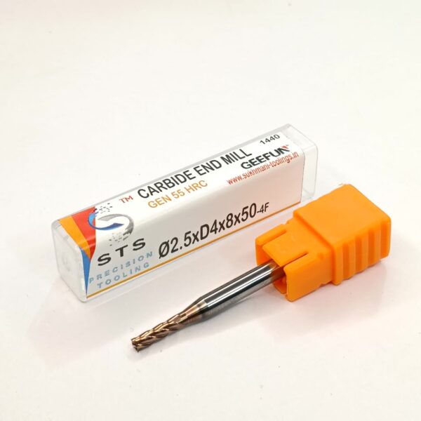 Carbide End Mill 55 hrc - GEN-4F 2.5xD4x8x50 - Image 5