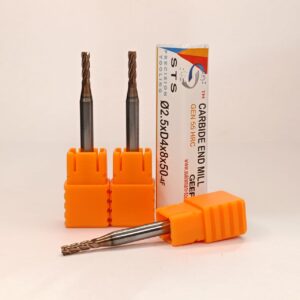 Carbide End Mill 55 hrc - GEN-4F 2.5xD4x8x50