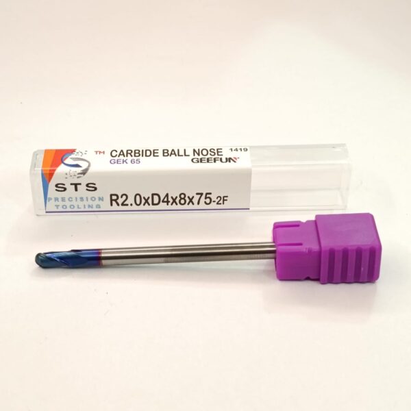 CARBIDE BALL NOSE 65 HRC - GEK-2B R2.0xD4x8x75 - Image 6