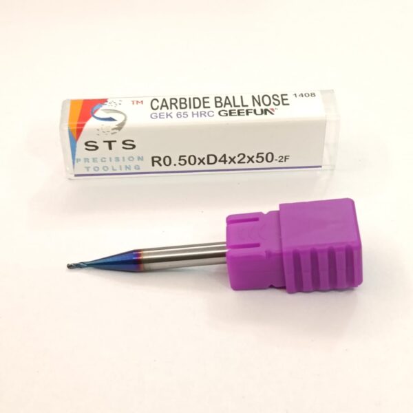 Carbide Ball Nose 65 hrc (GEK 2B R0.5xD4x2x50) - Image 2