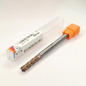 CARBIDE END MILL 55 HRC GEN-4F 6.0xD6x25x100