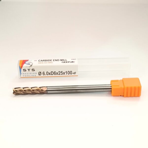 CARBIDE END MILL 55 HRC GEN-4F 6.0xD6x25x100 - Image 2