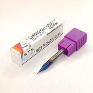 Carbide Micro Ball Nose 65 hrc - MIRB 65 R0.25xD4x1.0x50