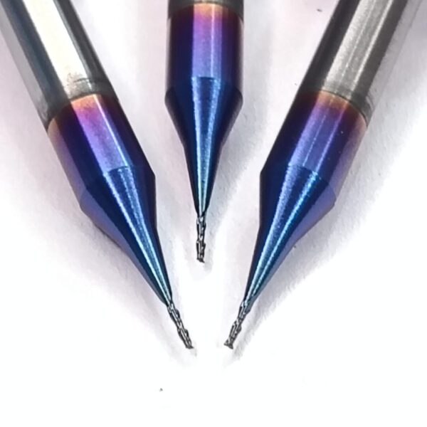 Carbide Micro End Mill 65 hrc - MIR2F-65 0.5xD4x2x50 - Image 3